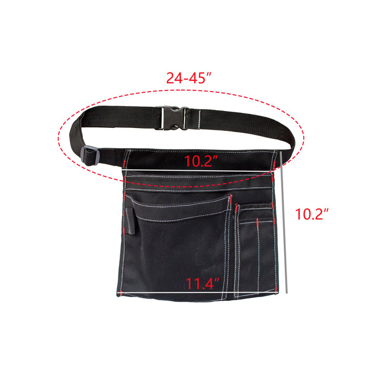 WFX Utility 5 Pocket Tool Wasit Belt Pouch Work Apron Durable